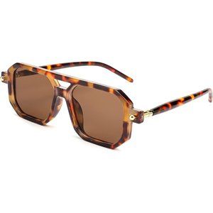 70s Flat Aviator Sunglasses Unisex Classic Stylish Frame UV400 Sunglasses B2622